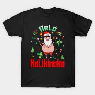 Mele Kalikimaka Christmas Santa Shaka Hawaii T-Shirt